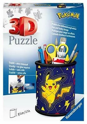 Ravensburger 3D Puzzle 11257 Utensilo Pokémon Pikachu 54 Teile Stiftehalter
