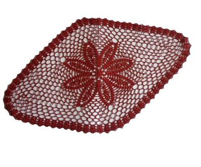 Häkeldecke 60cm oval gehäkelt Baumwolle crochet cotton