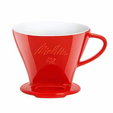 Melitta 218974 Porzellan Kaffeefilter Kaffee Filter Filtertüten Größe 102 Rot