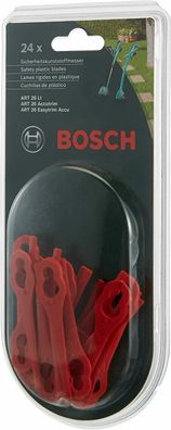 Bosch Home and Garden F016800183 Kunststoffmesser Akku Rasentrimmer Rot 24 Stück