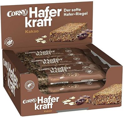 Corny Haferkraft Kakao Müsliriegel Haferriegel Vollkorn Snack 12 Pack 12 x 65 g
