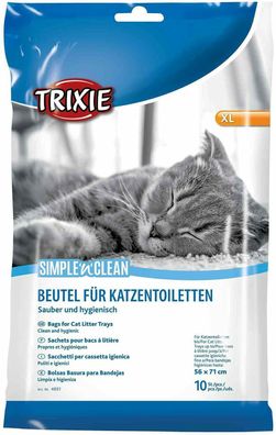 Trixie 4051 Simple n Clean Katzentoilettenbeutel Katzenklo Beutel XL 10 Stück