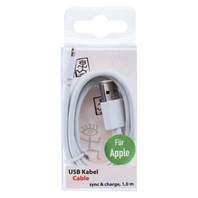 2Go 1m Daten-/ Ladekabel für Apple iPhone X Xr Xs 11 12 13 Pro Max Sync & Charge