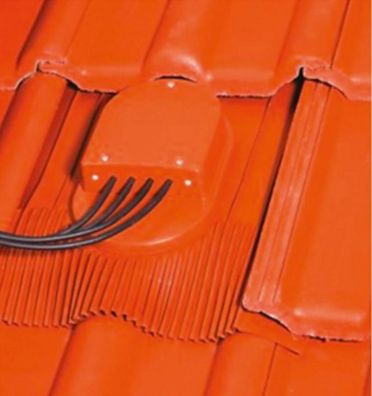 Klöber PV Kabeldurchgang Venduct 8 Kabel rot Kabel Durchführung fürs Dach