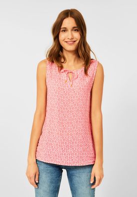 CECIL - Blusentop mit Muster in Sunset Coral