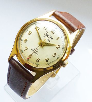 Seltene Schöne Zentra / S Brevete 17Jew. Herren Vintage Armbanduhr