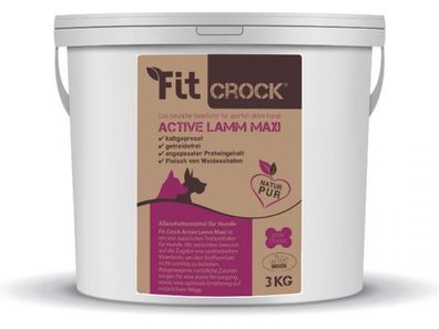 Fit-Crock Active Lamm Maxi Hundefutter 3 kg