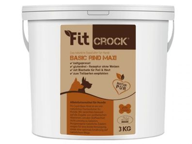 Fit-Crock Basic Rind Maxi Hundefutter 3 kg