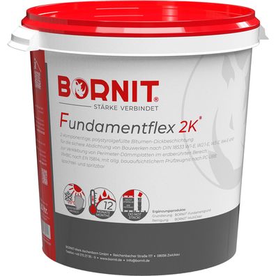 BORNIT®-Fundamentflex 2K Bitumendickbeschichtung, Abdichtung Mauerwerk, Sockel