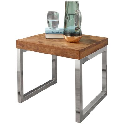 FineBuy Beistelltisch 45 x 45 cm Massivholz Couchtisch Wohnzimmer Tisch Neu