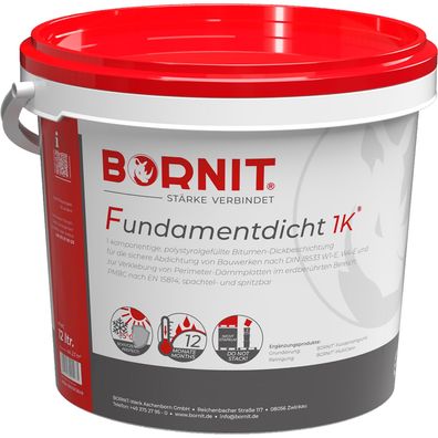 BORNIT®-Fundamentdicht 1K Bitumendickbeschichtung, Bauwerksabdichtung