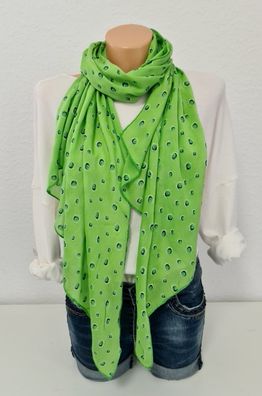 NoName Weißer und grüner Schal mit Kaschmirprint DAMEN Accessoires Halstuch Grün Rabatt 92 % Weiß/Grün Einheitlich 