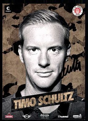 Timo Schulz Autogrammkarte FC St Pauli 2014-15 Original Signiert + A 91804