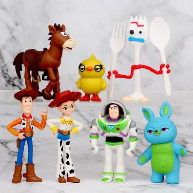 Toy Story Spielzeugset Figur Woody Buzz Bullseye Forky Bunny Ducky Jessie Puppen