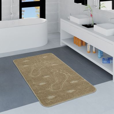 Badezimmer Teppich Rutschfest Fußabdruck Einfarbig In Versch. Größen u. Farben