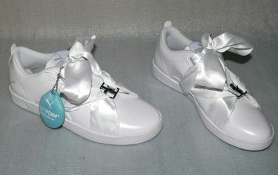 Puma 369638 01 Smash Wns BKL Patent Leder Schuhe Elegante Sneaker 36 40 Weiß
