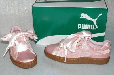Puma 366731 02 Basket Heart VS Wn's Satin Texti Schuhe Sneaker 36 41 Silver Pink