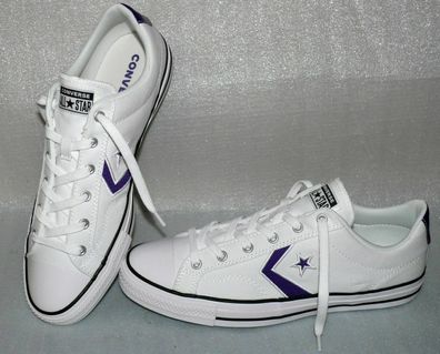 Converse 164402C STAR PLAYER OX Canvas Schuhe Sneaker Boots 44 Weiß Court Purple