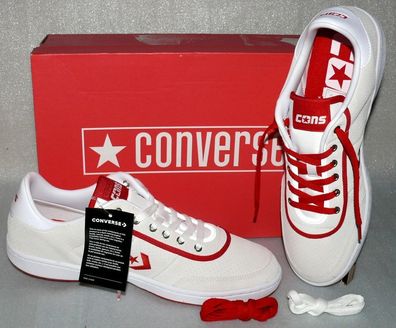 Converse 164136C Barcelona PRO OX Rau UP Leder Schuhe Sneaker 44 46,5 Natur Red