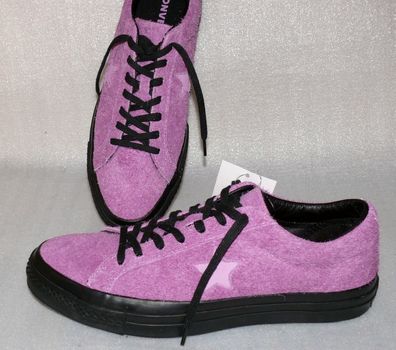 Converse 163810C ONE STAR OX Fuzzy Rau Leder Schuhe Sneaker Boots 44 45 Fuchsia