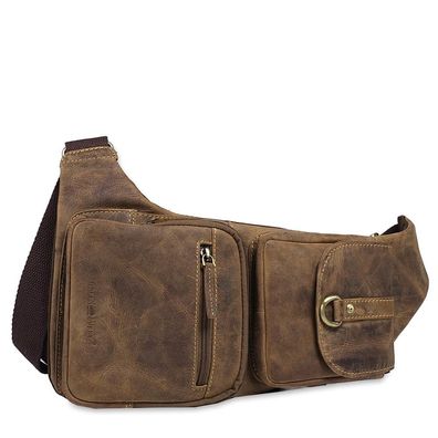 Greenburry Vintage Body-Crossover Bag-2 1612, brown, Unisex