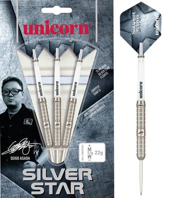Unicorn Seigo Asada Silver Star Steel Darts, 22 Gr. / Inhalt 1 Stück