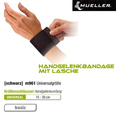 Mueller Handgelenkbandage mit Lasche, Universal / Inhalt 1 Stück