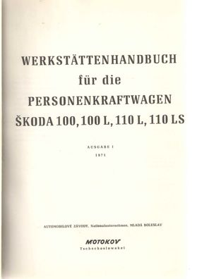 Werkstatthandbuch Skoda, 100, 100L, 110, 110 LS, Auto, Oldtimer