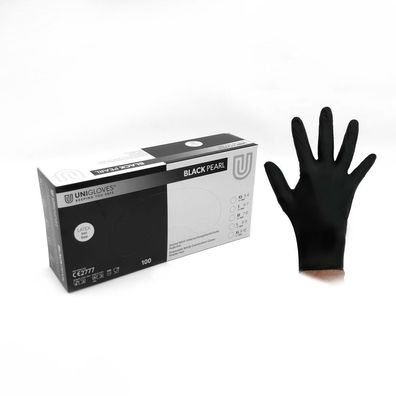 Untersuchungshandschuhe Handschuhe schwarz, Nitril, unsteril puderfrei 100 Stück