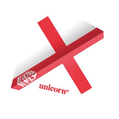 Unicorn Ultra Fly 100 St George Cross Flights / Verpackungseinheit 12 / Plus