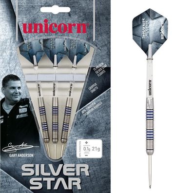 Unicorn Silver Star Gary Anderson Steel Darts, 23Gr. / Inhalt 1 Stück