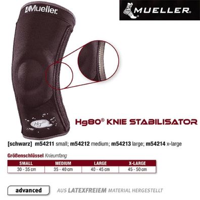 Mueller Hg80 Knie Stabilisator in schwarz, L / Inhalt 1 Stück