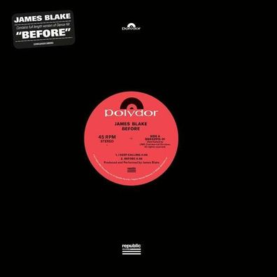 James Blake: Before (Limited Edition) - - (Vinyl / Maxi-Single 12")