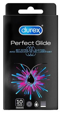 DUREX Perfect Glide Kondome Latex - stark und extra viel Gleitgel 10 Stück