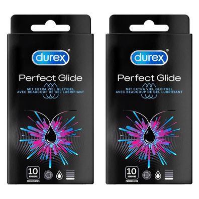 2x DUREX Perfect Glide Kondome Latex - stark und extra viel Gleitgel 10 Stück
