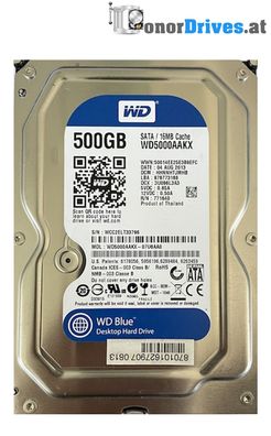 Western Digital WD5000AAKX-07U6AA0 - 500 GB - SATA - PCB 2060-771640-003 Rev A