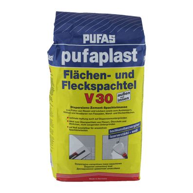 Pufas pufaplast V30 Zement Flächenspachtel