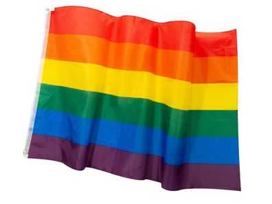Regenbogenfahne Fahne mehrfarbig bunt 90 x 150 cm Rainbow Flagge Hissfahne Oesen