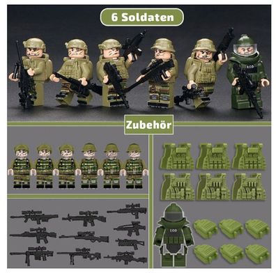 Baukästen Figur Militär Soldat Festungsturm Basis Waffen Kinder Spielzeug Kind 