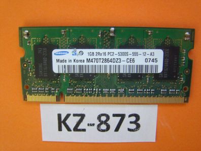 Samsung 1GB 2Rx16 M470T2864DZ3-CE6 Notebookspeicher PC2-5300 #Kz-873