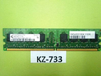 Qimonda HYS64T64000HU-3.7-A' 512 MB DDR2-RAM 1Rx8 PC2-4200U non-ECC #Kz-733