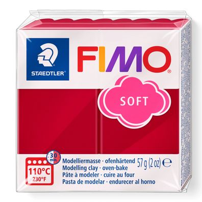 Modelliermasse FIMO soft kirschrot