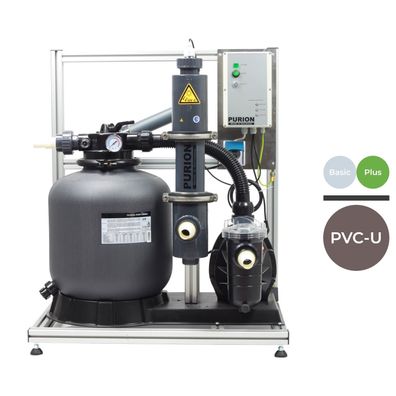 PURION 40 PVC-U mit salzwasserbeständigem UVC Reaktor inkl. Sandfilter und Pumpe