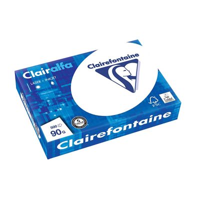 Clairefontaine Druckerpapier Clairalfa 2896C in Weiß / 500 Blatt in DIN A4 mit 90 ...
