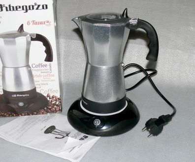 Orbegozo KFE660 Elektr0 Espresso Mokka CAFE Kocher Kaffee Bohnen 480W BLK ALU SI