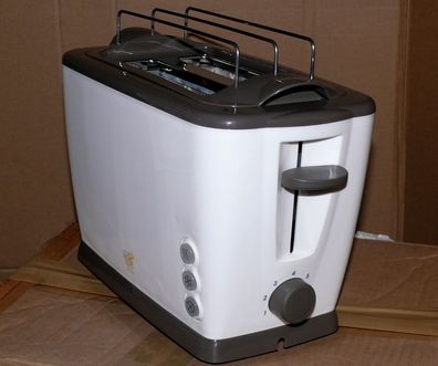 Jento Doppelschlitz Retro Toaster 2 Scheiben Toast 7 Temperatur 850W Weis