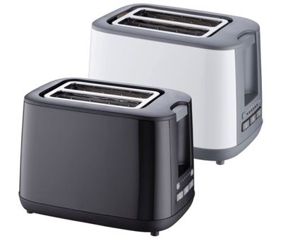Quigg GT-Tds-e-01 Designer Doppelschlitz Toaster 900W 6 Stufen Brotaufsatz Weiß