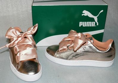 Puma 366730 03 Basket Heart Luxe Wn's Women Schuhe Sneaker 36 39 Dusty Coral Wei