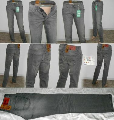 FST IND Bruno Grey 1090 Perfect Fit Comfort Stretch Jeans W 29 40 L 32 34 36 Gra