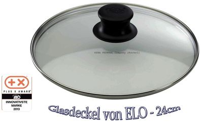 ELO Glas Deckel Sichtkochen Pfannen 28cm Pfannendeckel ABS Kunststoffknauf Glas